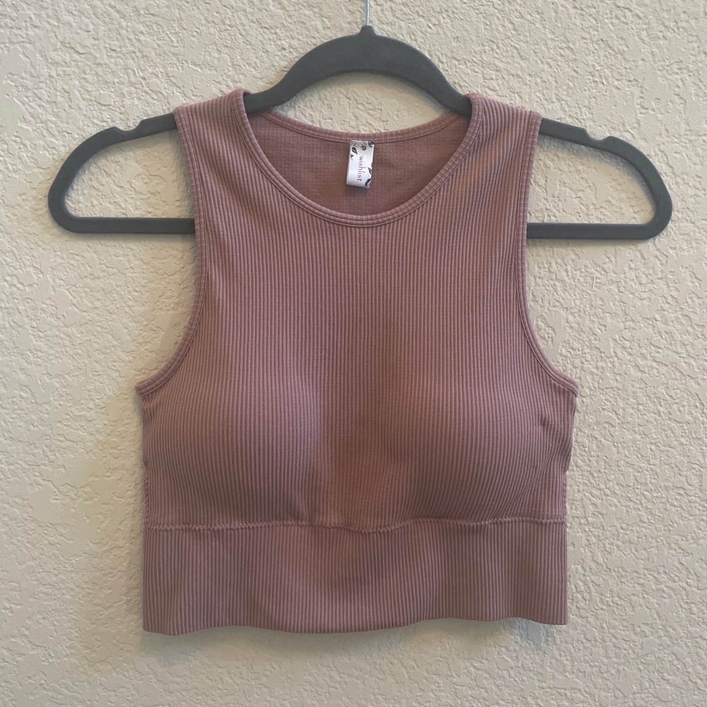 Ribbed Mauve Padded Brami